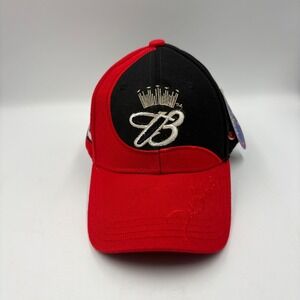Lion Dale Earnhardt Jr NASCAR Y2K Hat Mens OSFM Red Black New Racing Cap #8